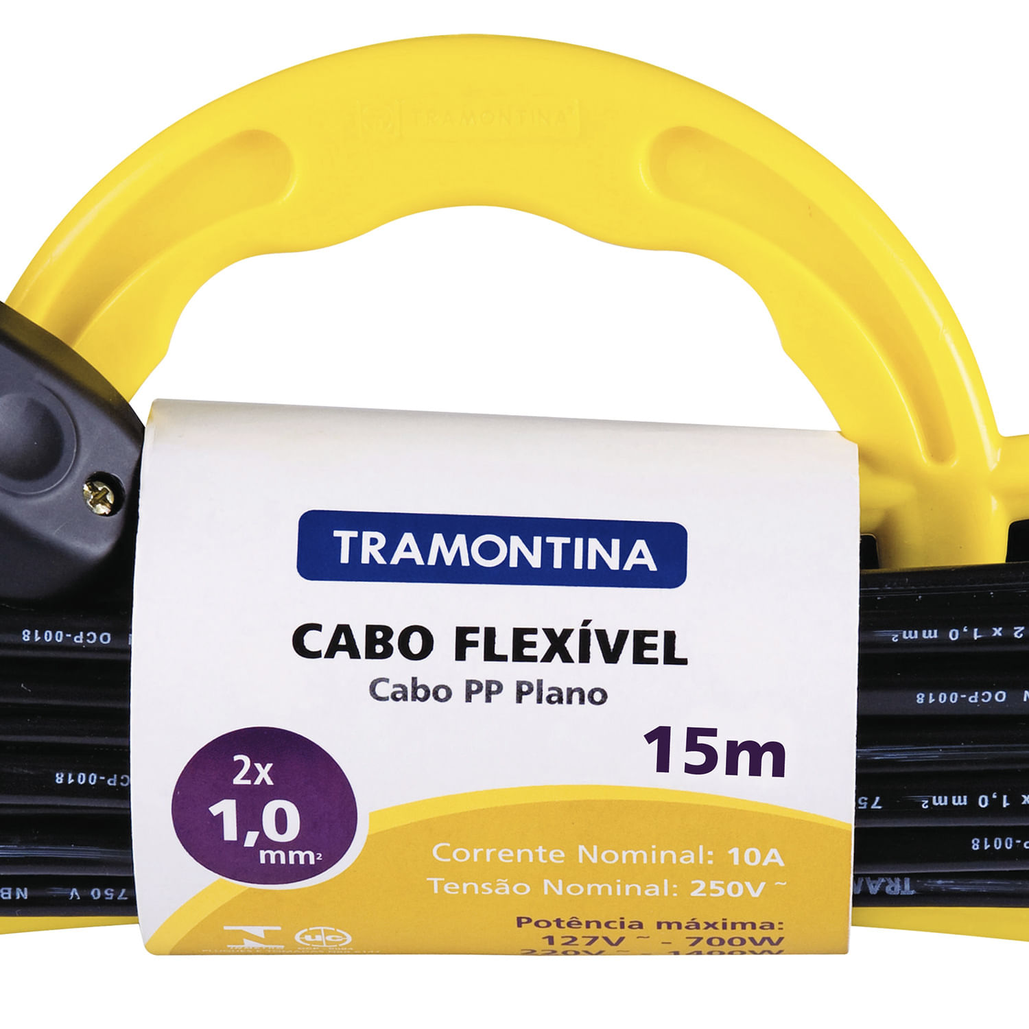EXTENSAO LUZ 15 M - 2 X 1MM 10A 1 FEMEA