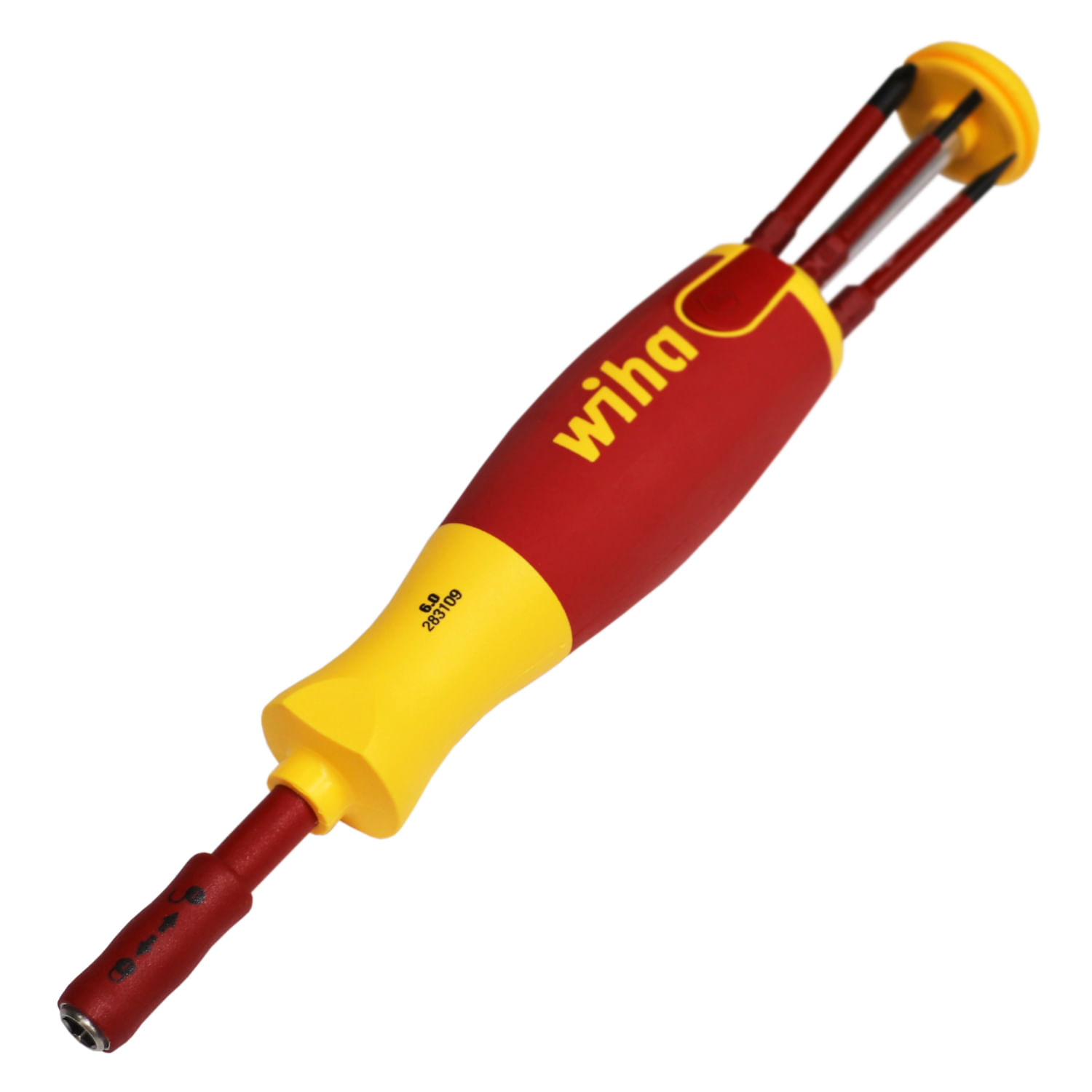JOGO DE BITS C/ 6 PCS - 28395 VDE 6 EM 1 C/CHAVE PORTA BITS