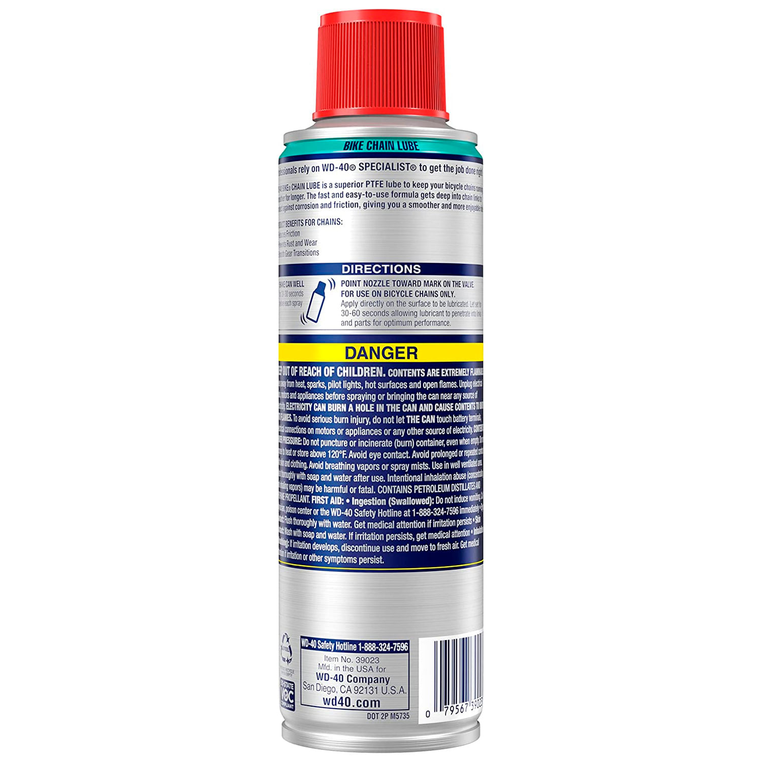 LUBRIFICANTE A SECO SPRAY 255ML SPECIALIST BIKE WD40