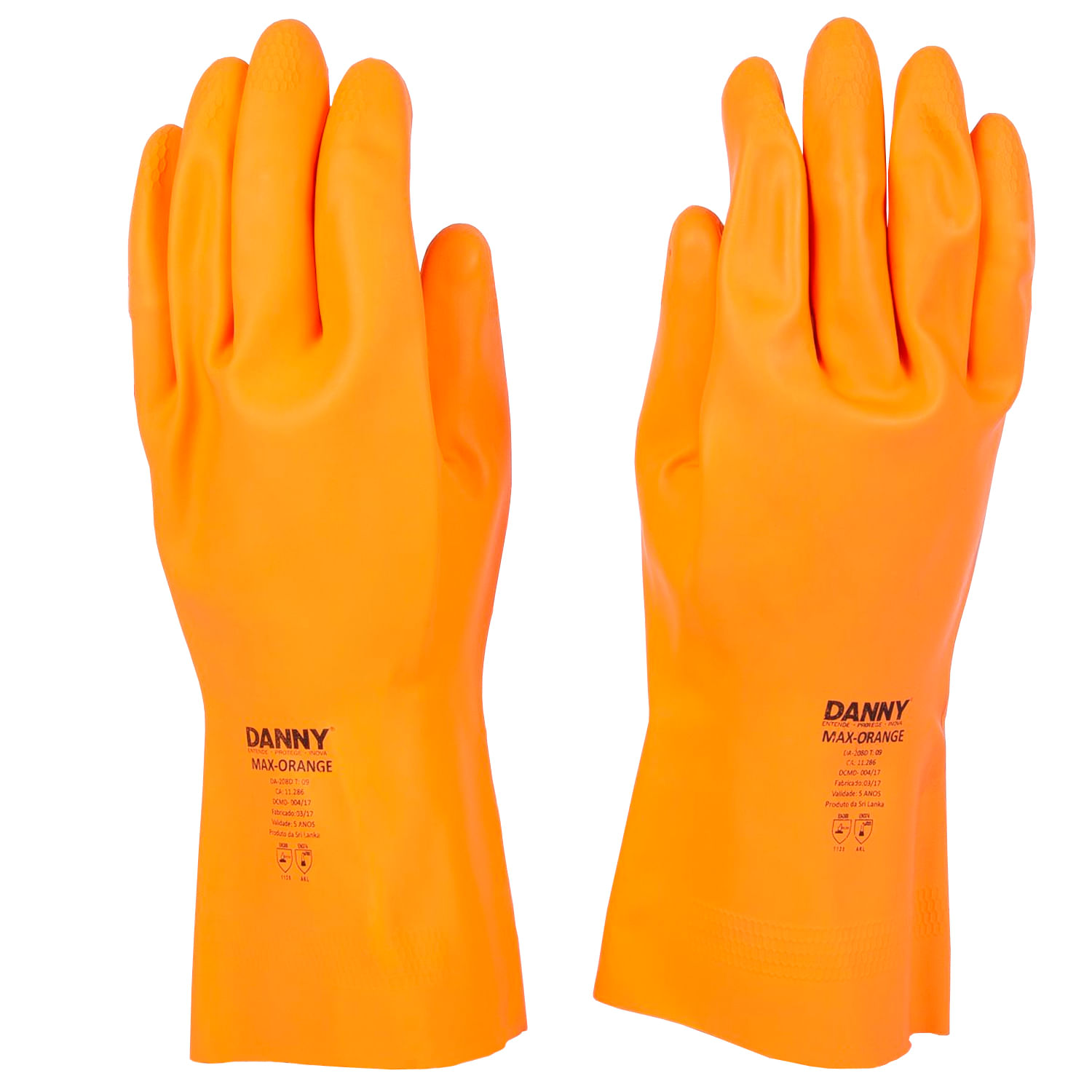 LUVA LATEX REFORCADA LARANJA 10/XG - MAX ORANGE CA 11286