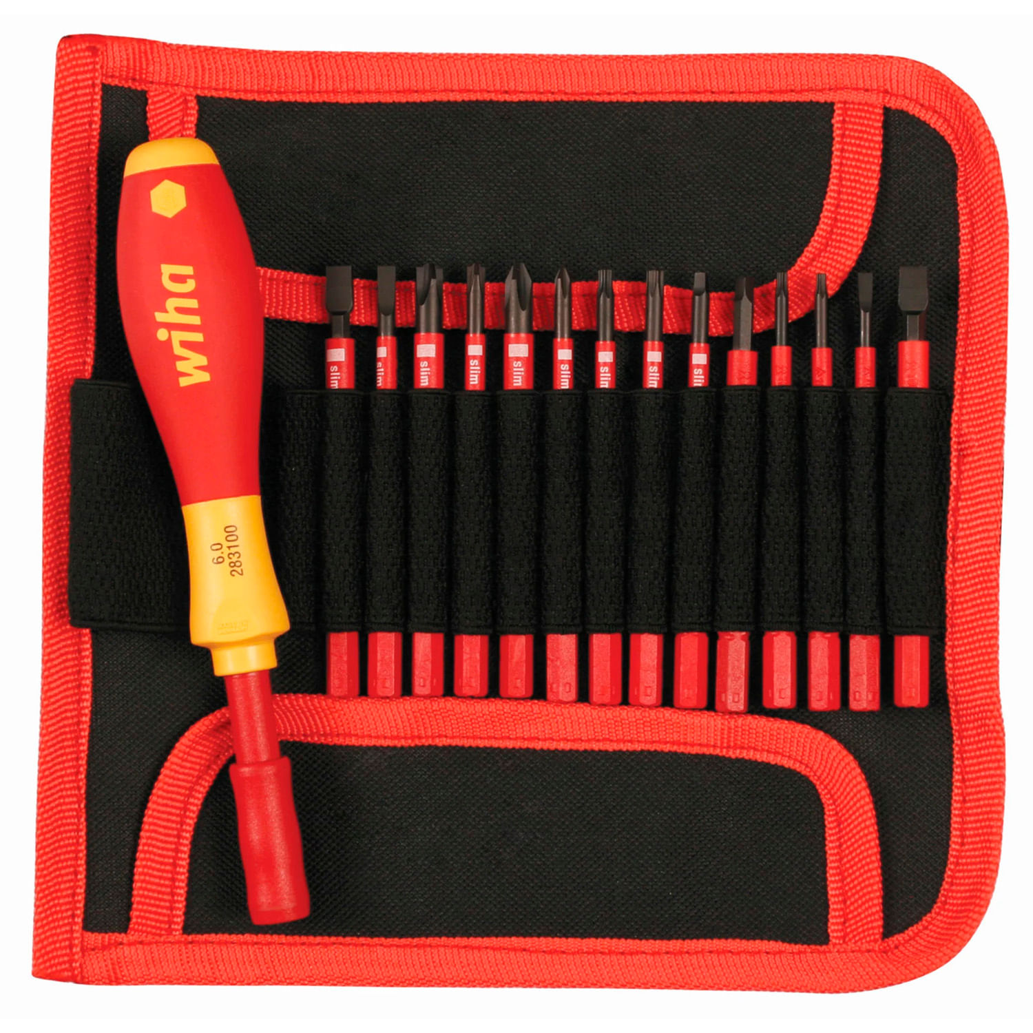 JOGO DE BITS C/15 PÇS - 28390 VDE C/CHAVE PORTA BITS