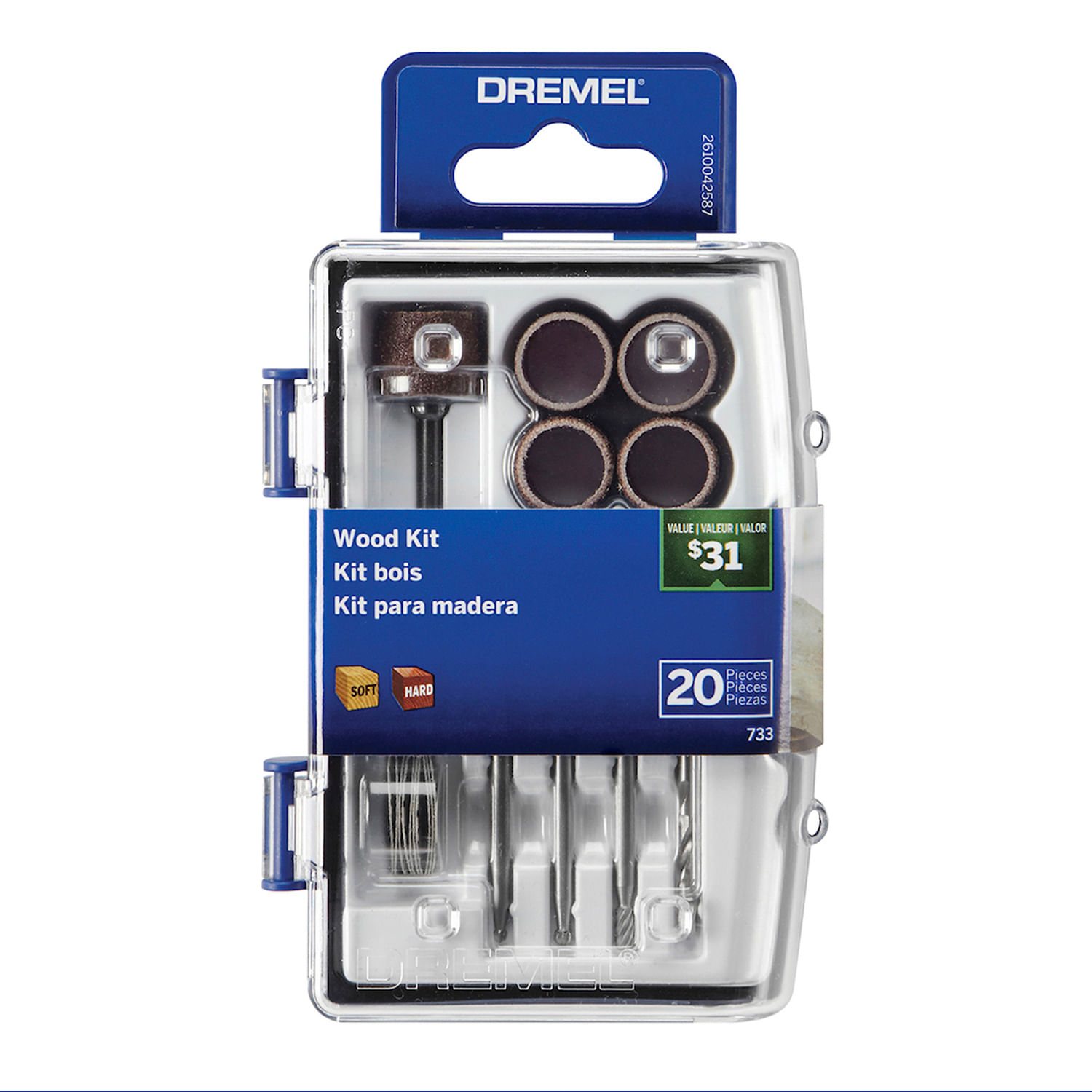 DREMEL KIT P/MADEIRA 20 PCS - 733