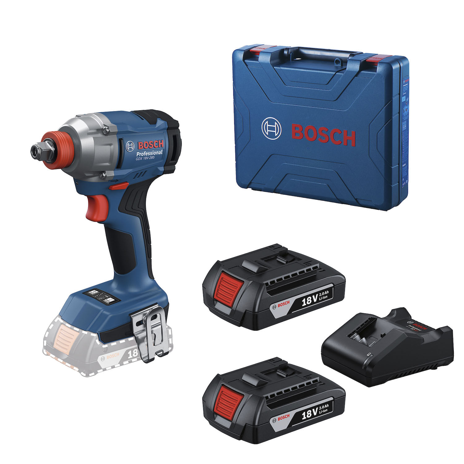 CHAVE IMPACTO 18V 1/4-1/2'' (285NM) GDX 18V-285 S/BAT.