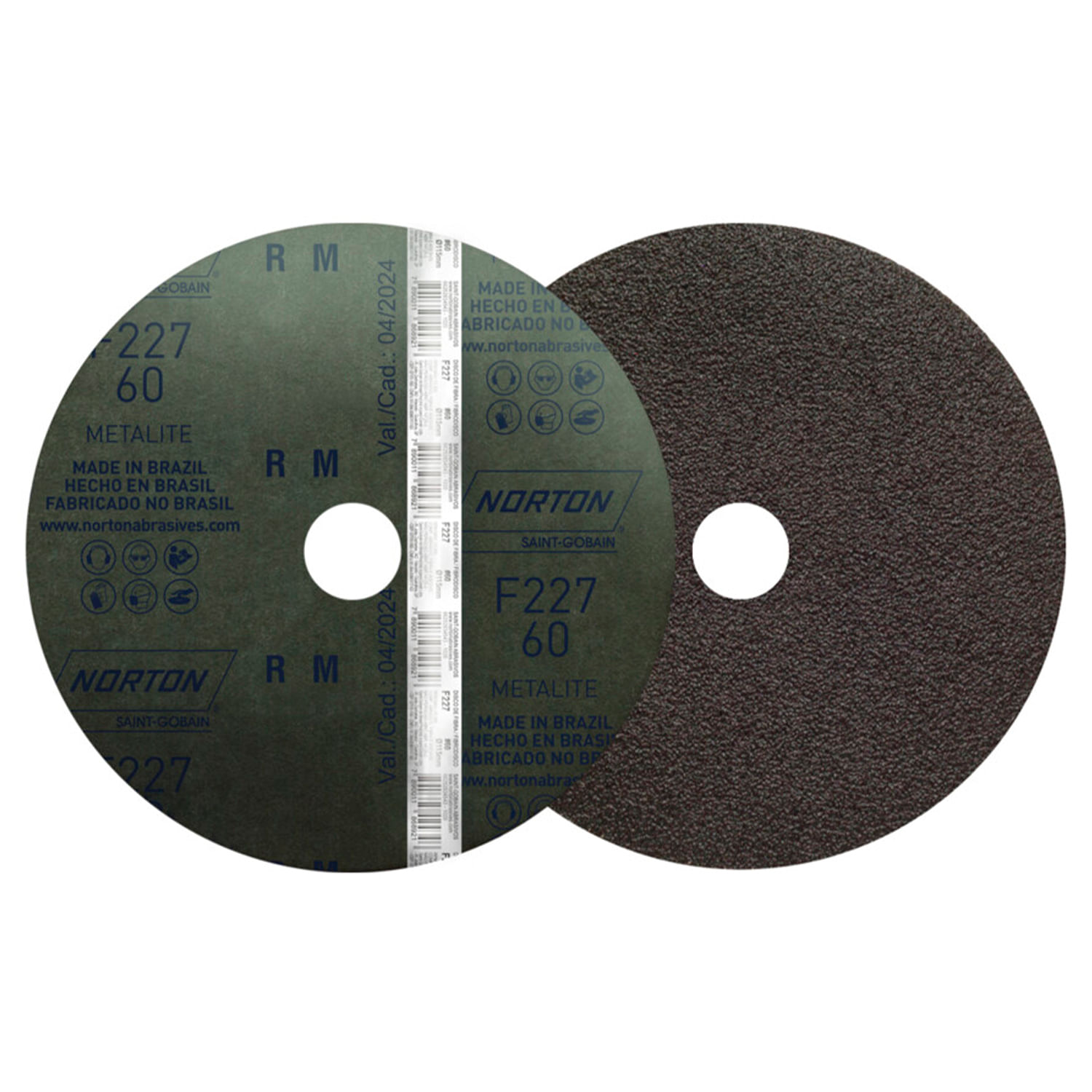 DISCO LIXA 115 X 22MM GR 60 ÓXIDO ALUM. - F227