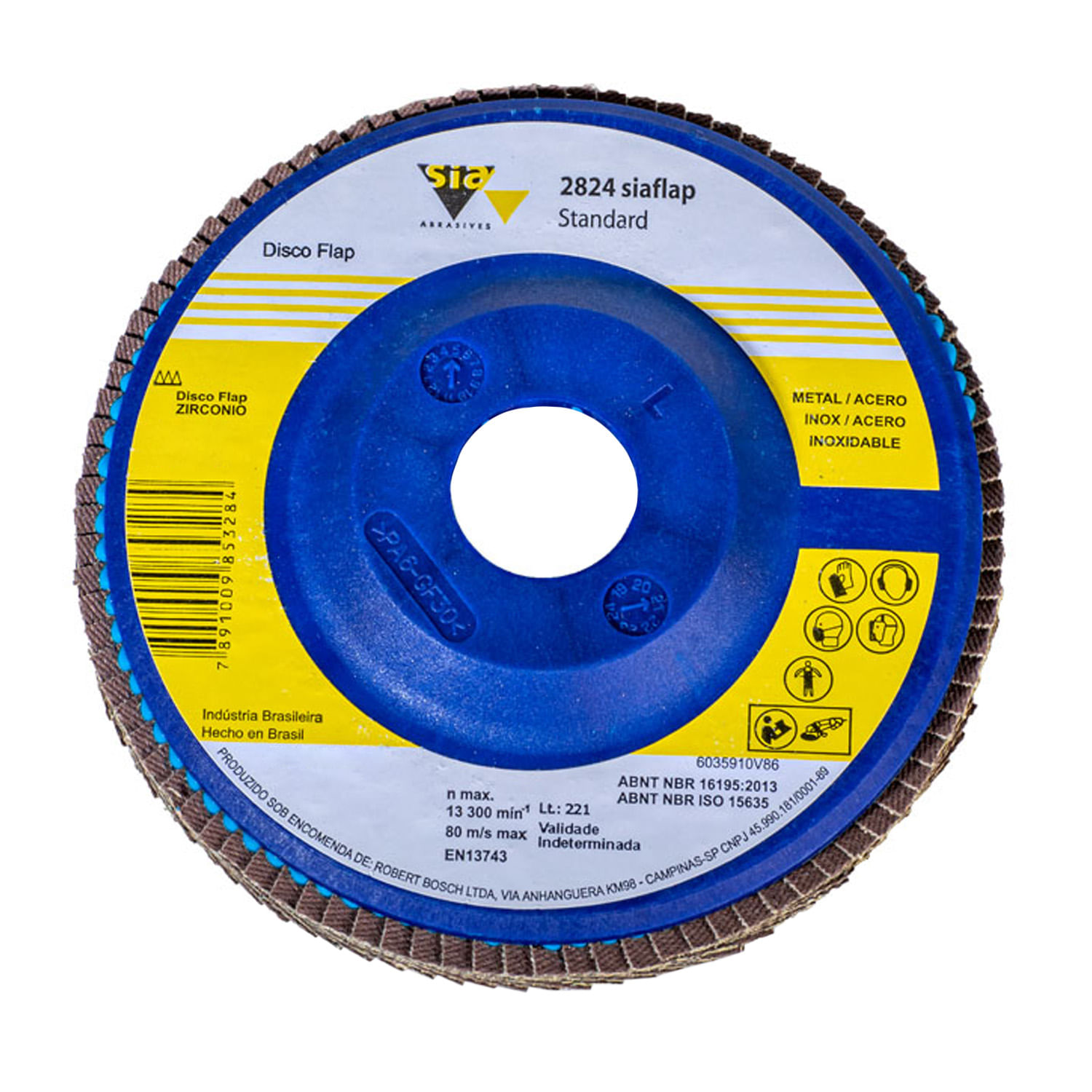 DISCO FLAP 115 X 22MM GR 80 FIBRA - 282